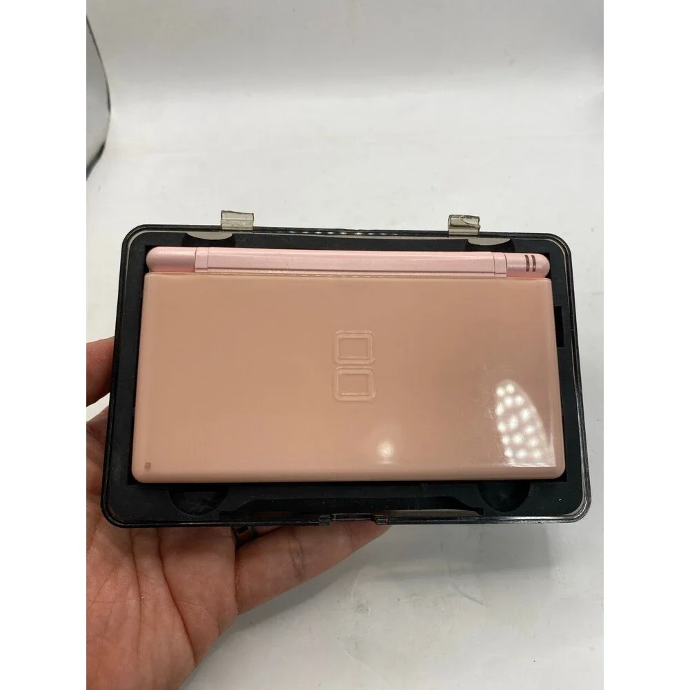 Nintendo DS Lite Coral Pink Handheld Console System Tested Working